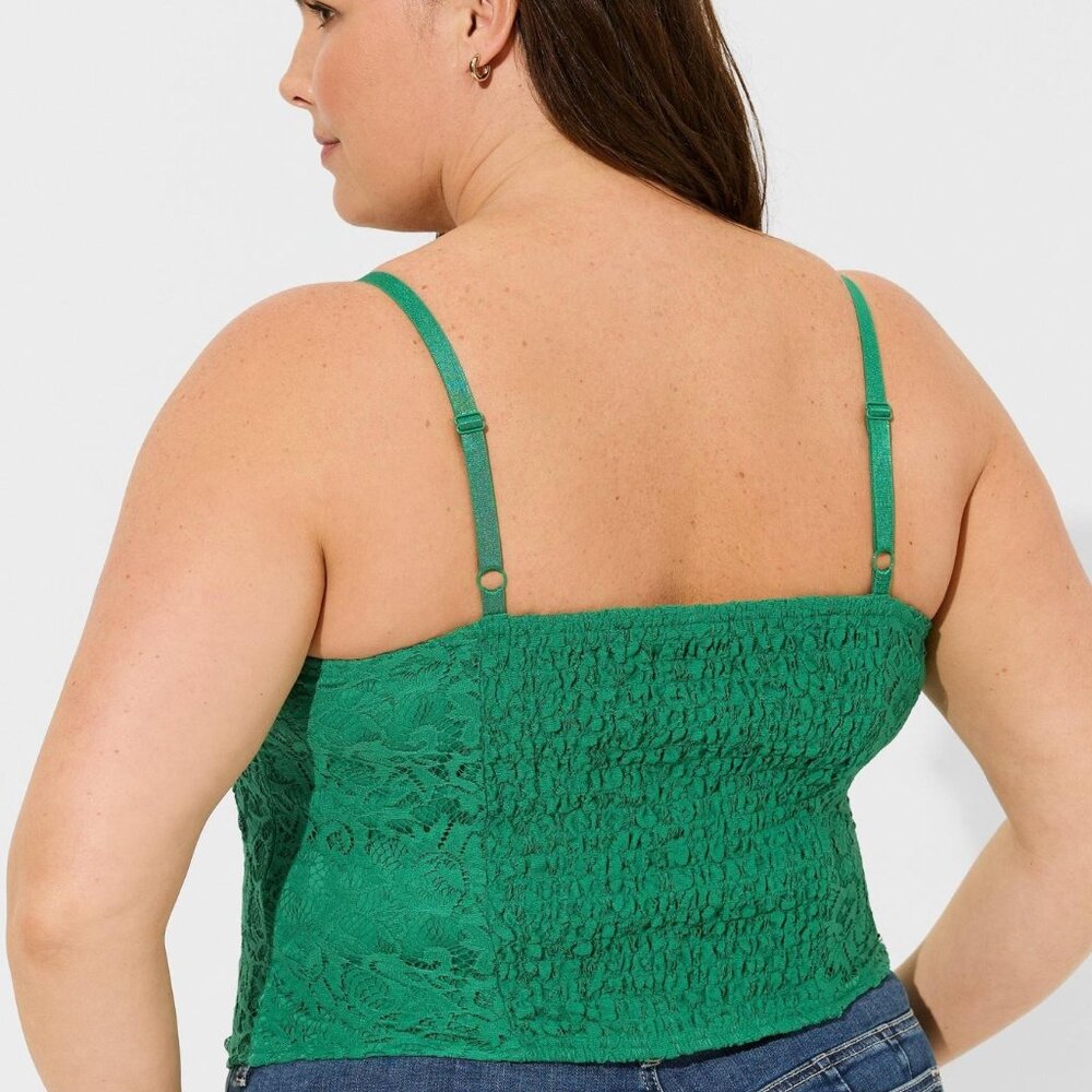 Torrid Green Lace Corset Top - Picture 3 of 5